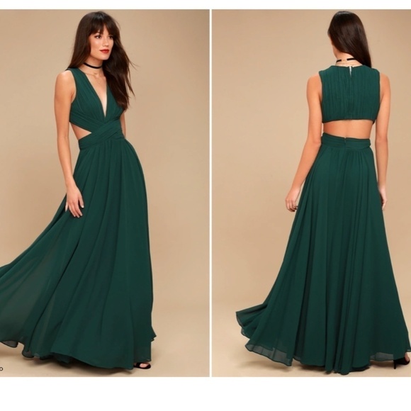 Lulu's Elegant Green Maxi Dress - Picture 4 of 5